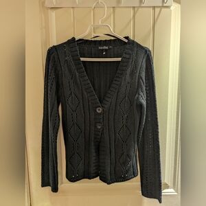 Knitworks Charcoal Button Cardigan